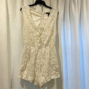 Cream, white rompers